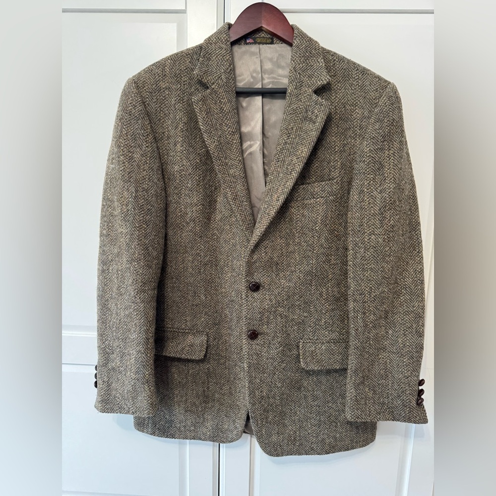 Harris‎ Tweed Hardwick Clothes 100% Wool Men's Classic Herringbone Blazer